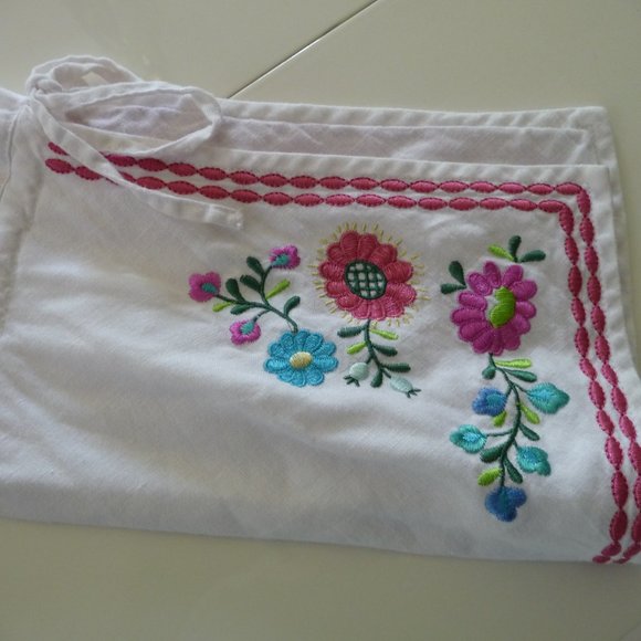 WILLI SMITH TRENDY BOHEMIAN HIPPIE PEASANT LINEN BLOUSE WITH EMBROIDERY SIZE M - Picture 4 of 7